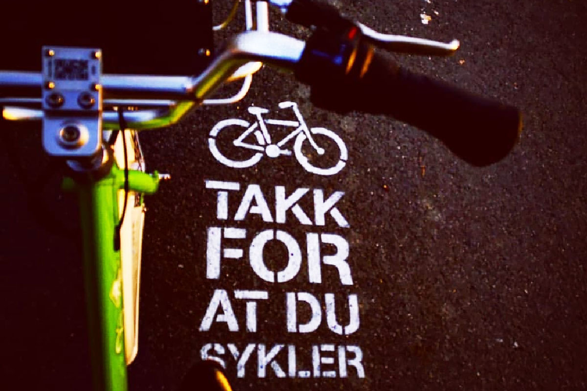 Sykkel på sykkelfelt